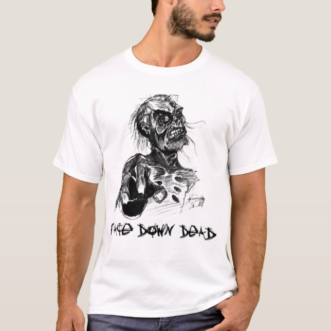 Camiseta Logotipo do zombi de FDD B&W (Frente)