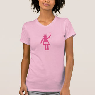 Camiseta Logotipo doméstico do rosa da deusa
