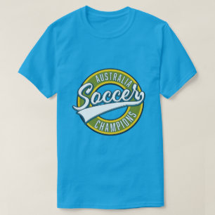 Camiseta logotipo dos campeões de futebol da Austrália.