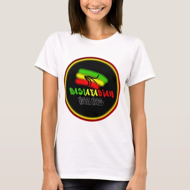 Camiseta Logotipo dos Direitos Rastafarianos (Frente)