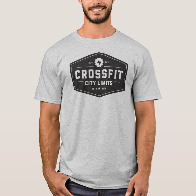 Camiseta Logotipo dos limites de cidade de CrossFit (Frente)