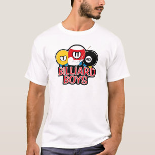 Camiseta Logotipo dos meninos do bilhar