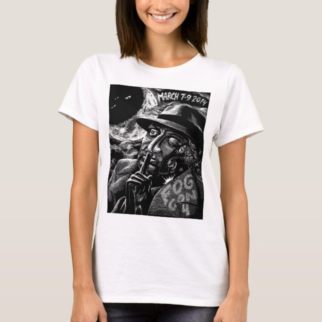 Camiseta Logotipo dos segredos de FOGcon 4 (Frente)