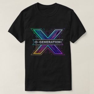 Camiseta Logotipo DX do estilo de desenho vibrante para o R