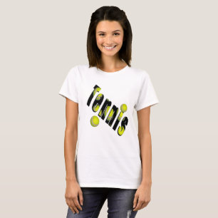 Camiseta Logotipo E Bolas De Tênis,