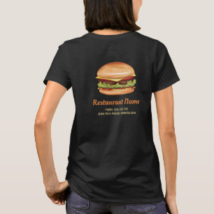 Camiseta Logotipo e Informações da Empresa de Restaurante F