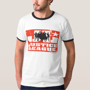 Camiseta Logotipo e personagem da Liga da Justiça
