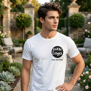 Camiseta Logotipo e texto minimalistas