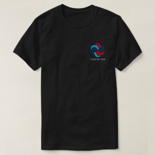 Camiseta Logotipo e texto simples personalizados Empresa