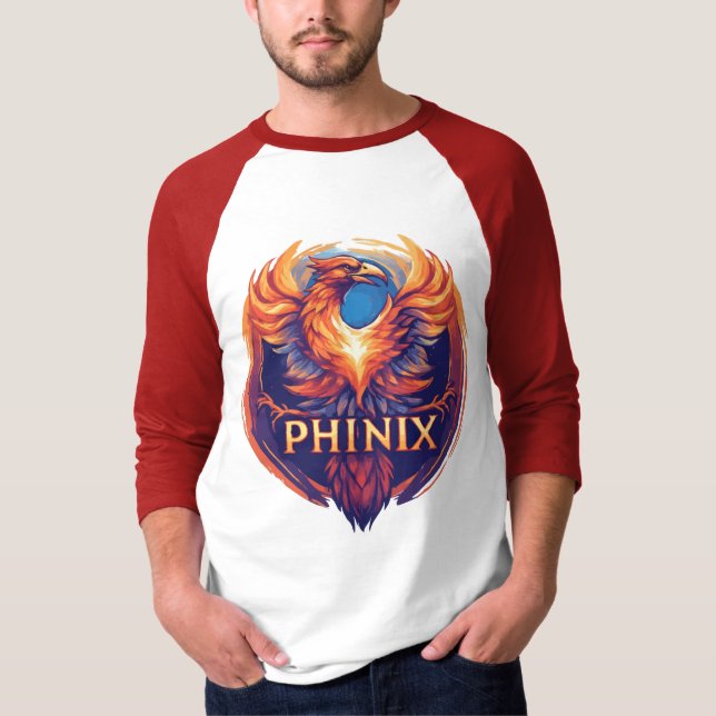 Camiseta Logotipo Elegante Phinix Phoenix - Renascimento e  (Frente)