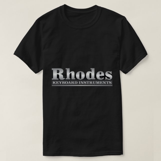 Camiseta Logotipo elétrico de piano de Rodes. T-Shirt cláss (Frente do Design)
