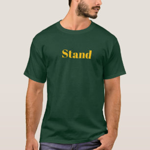 Camiseta Logotipo em Pé Floresta Verde Algodão Masculino