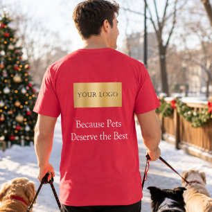 Camiseta Logotipo Empresarial Cão Passiante Equipe Uniforme