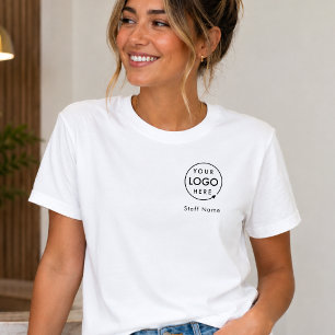 Camiseta Logotipo Empresarial Nome do Funcionário Equipe Em