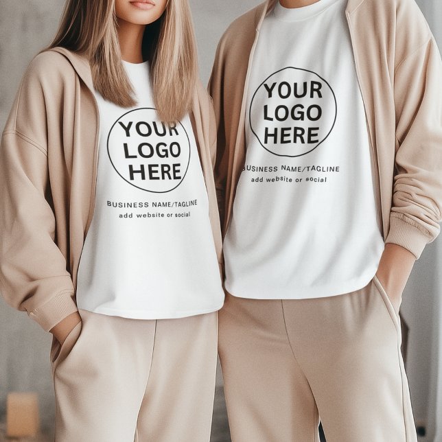 Camiseta Logotipo Empresarial Profissional & Uniforme de Te (Criador carregado)