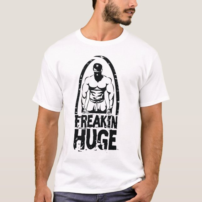 Camiseta Logotipo enorme da cara de Freakin nenhumas (Frente)