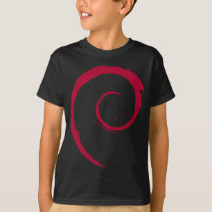 Camiseta Logotipo Espiral Oficial Debian Linux Distro OS