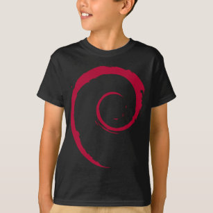 Camiseta Logotipo Espiral Oficial Debian Linux Distro OS