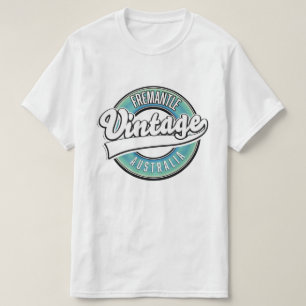 Camiseta Logotipo estilo vintage Fremantle Austrália.