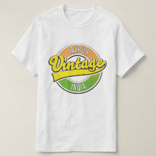 Camiseta logotipo estilo vintage jaipur