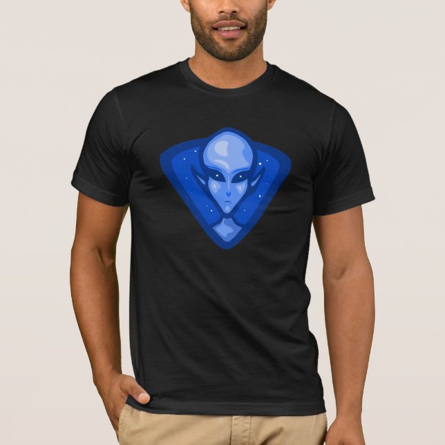 Camiseta Logotipo estrangeiro azul (Frente)