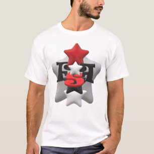 Camiseta Logotipo 'Estrelas Empilhadas' do FSF Branco Bási