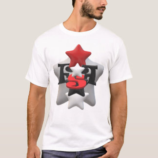 Camiseta Logotipo 'Estrelas Empilhadas' do FSF Branco Básic