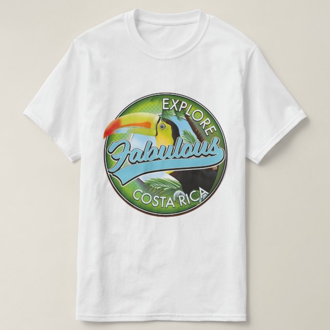 Camiseta Logotipo explore fabulous costa rica (Frente do Design)