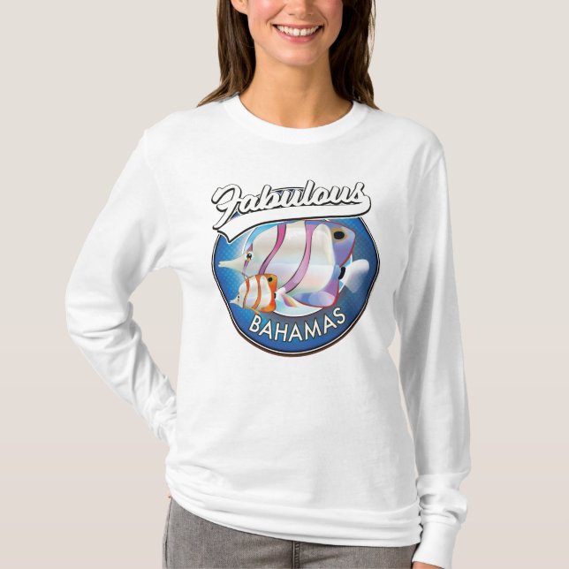 Camiseta Logotipo fabuloso das Bahamas T-Shirt (Frente)
