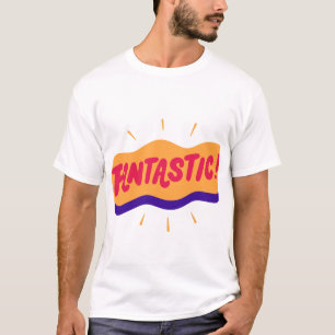 Camiseta Logotipo Fantástico com Efeito de Cores.
