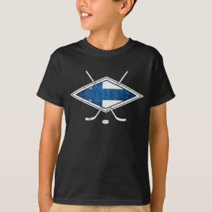 Camiseta Logotipo finlandês Suomi da bandeira do hóquei