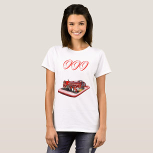 Camiseta Logotipo Fire Truck On Mobile Phone 000,