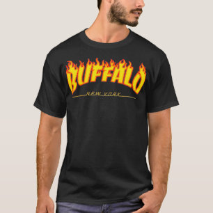 Camiseta Logotipo flamejante BUFFALO New York 716 BFLO - ro