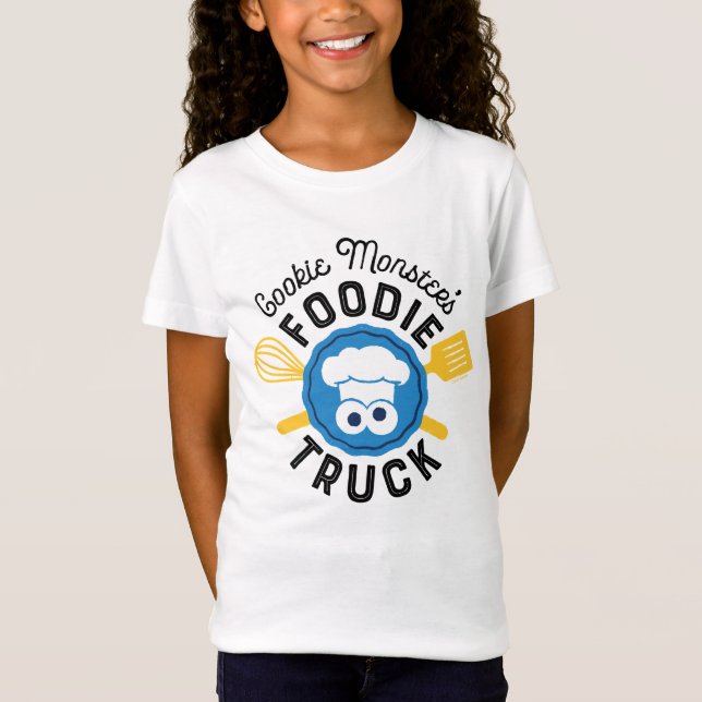 Camiseta Logotipo Foodie Truck do Monstro do Cookie (Frente)