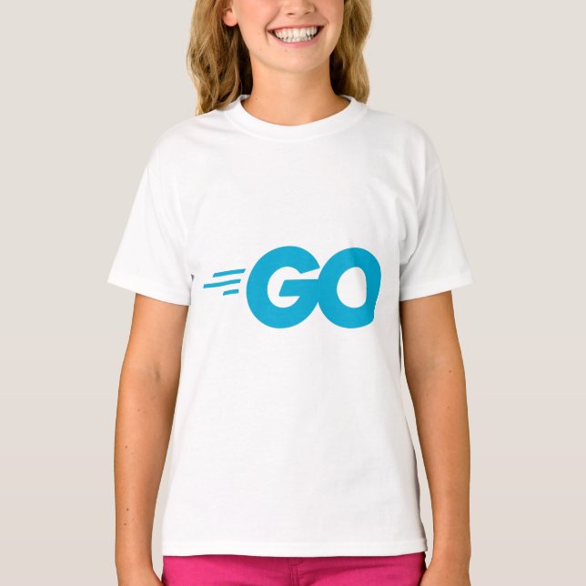 Camiseta Logotipo Golang (Ir para o idioma de programação) (Frente)