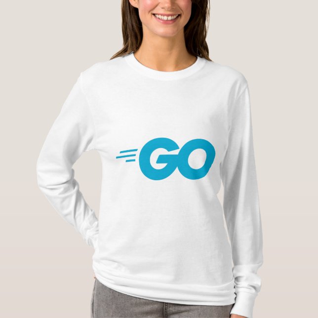 Camiseta Logotipo Golang (Ir para o idioma de programação) (Frente)