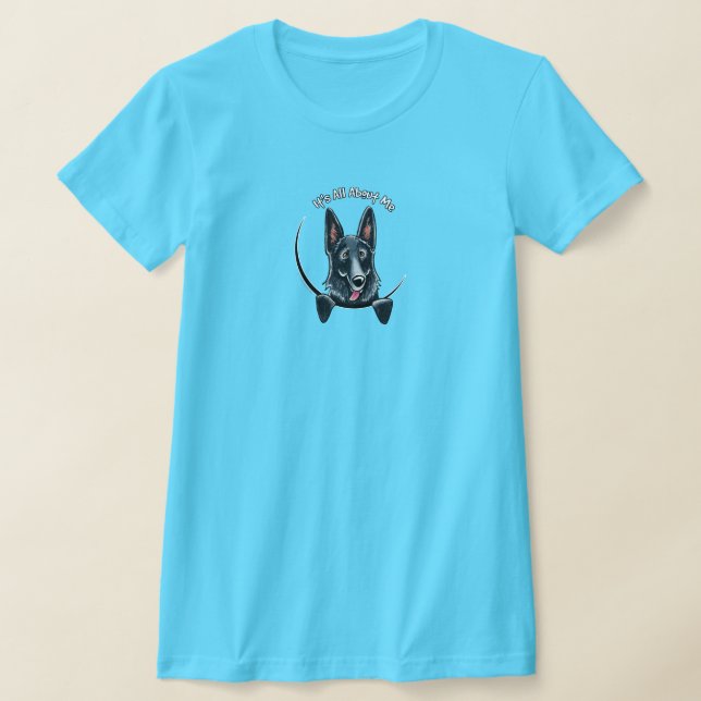 Camiseta Logotipo IAAM do German shepherd preto (Postura )