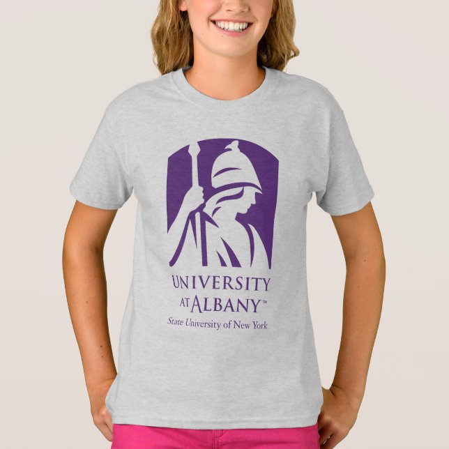 Camiseta Logotipo Icônico da Universidade de Albany (Frente)