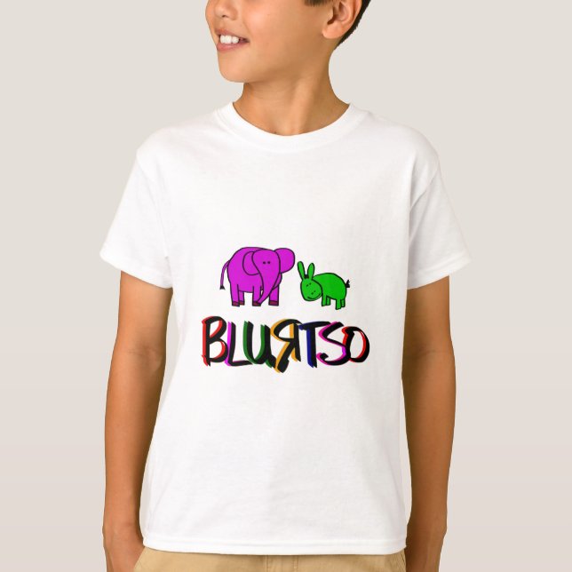 Camiseta logotipo indefinido verde e rosa (Frente)