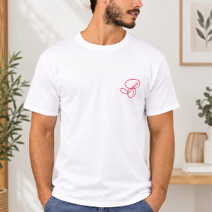 Camiseta Logotipo Inicial de Monograma Elegante para Unifor