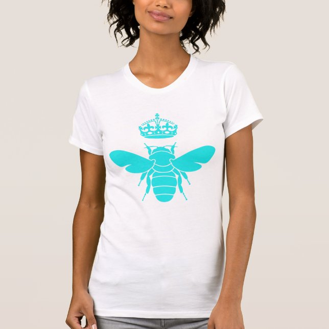 Camiseta Logotipo inteligente da abelha de rainha da (Frente)