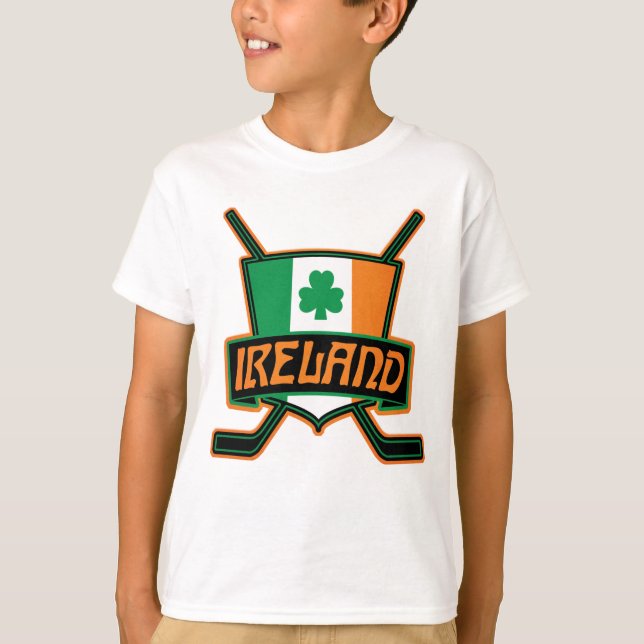 Camiseta Logotipo irlandês de hóquei no gelo (Frente)