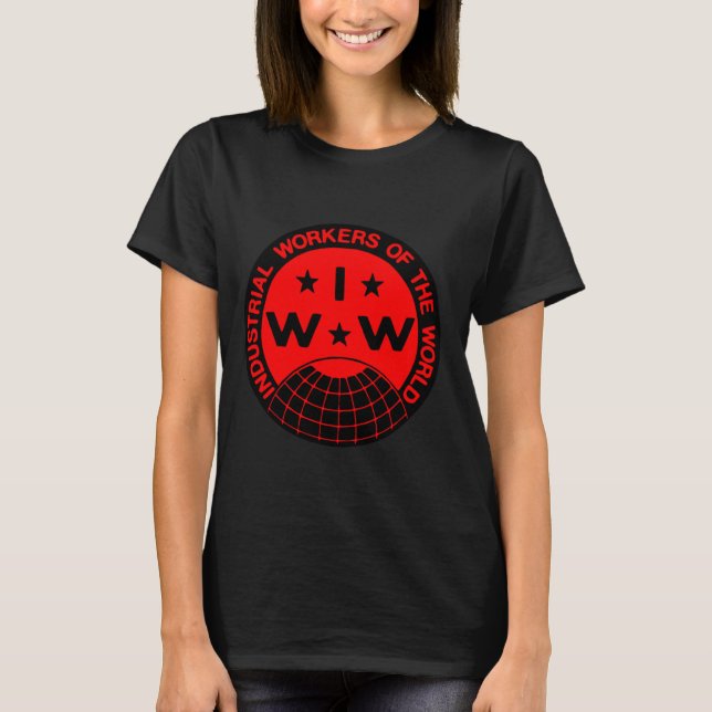 Camiseta Logotipo IWW, Wobblies - Um Big Union T-Shirt (Frente)