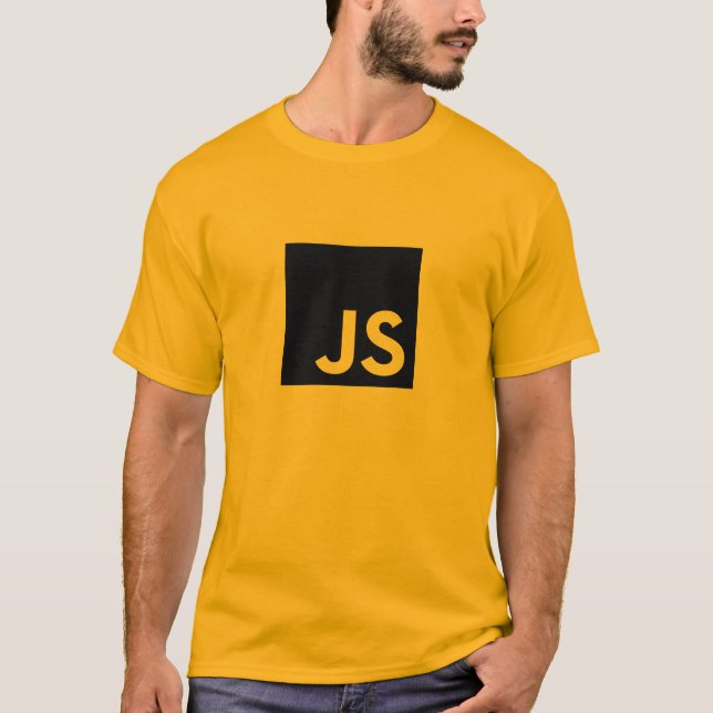 Camiseta Logotipo Javascript T-Shirt (Dourado) (Frente)