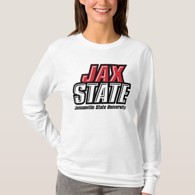 Camiseta Logotipo JAX STATE da Universidade Estadual de Jac (Frente)