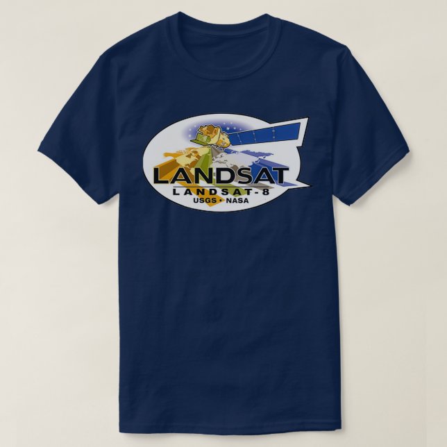 Camiseta Logotipo Landsat 8 (Frente do Design)