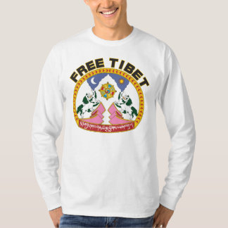 Camiseta Logotipo livre da bandeira de Tibet