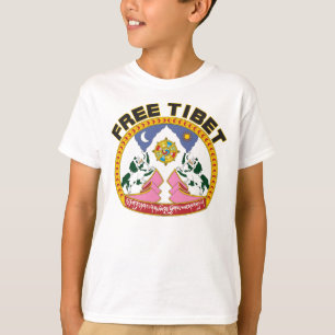 Camiseta Logotipo livre da bandeira de Tibet