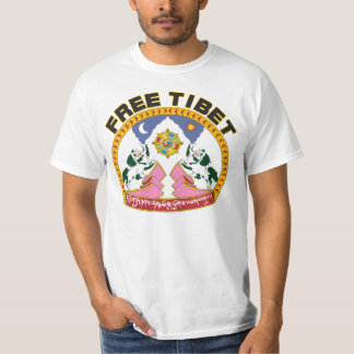 Camiseta Logotipo livre da bandeira de Tibet