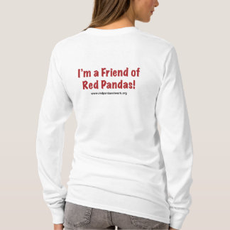 Camiseta Logotipo Longsleeve da panda vermelha